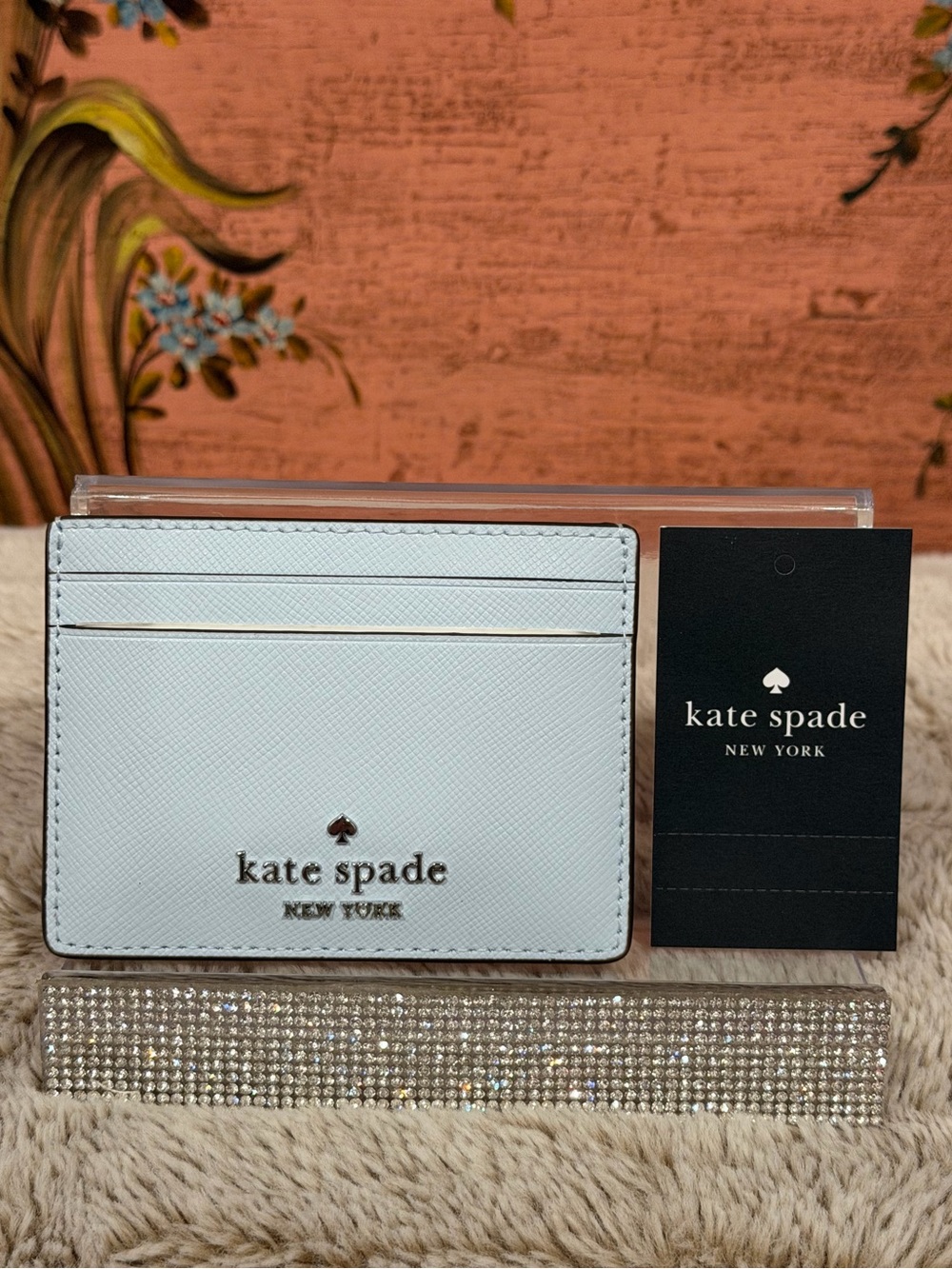 kate spade Madison Saffiano Leather Powder Blue Card Holder